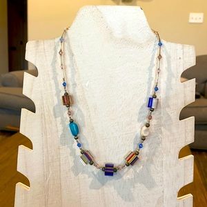 Glass Bead Necklace & Earring Set